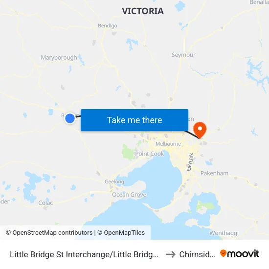 Little Bridge St Interchange/Little Bridge St to Chirnside Park map