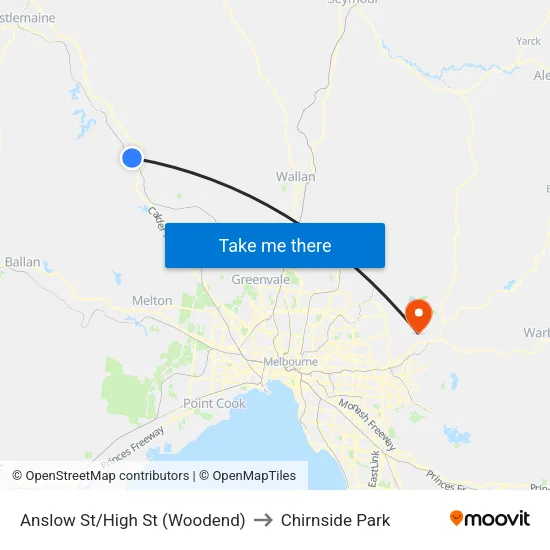 Anslow St/High St to Chirnside Park map