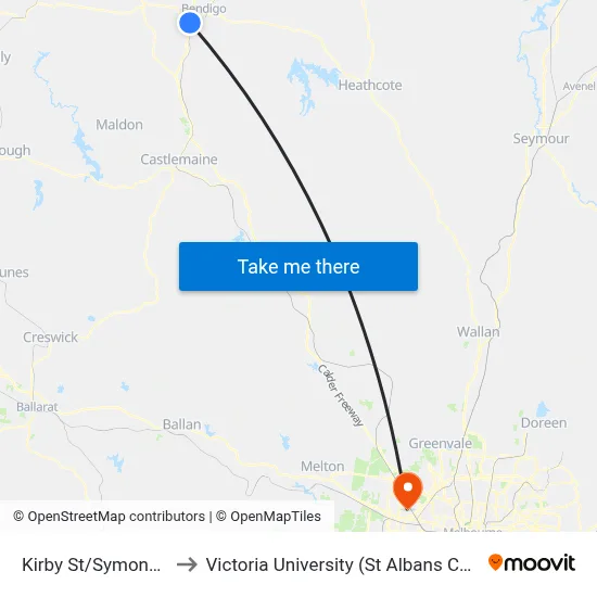 Kirby St/Symonds St to Victoria University (St Albans Campus) map