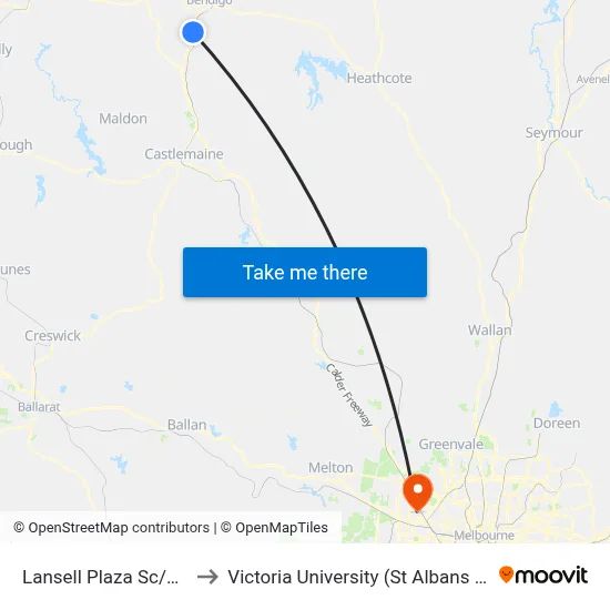 Lansell Plaza Sc/High St to Victoria University (St Albans Campus) map