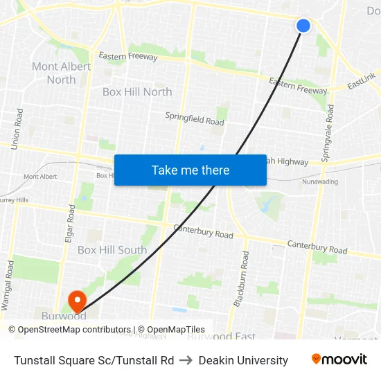 Tunstall Square Sc/Tunstall Rd to Deakin University map