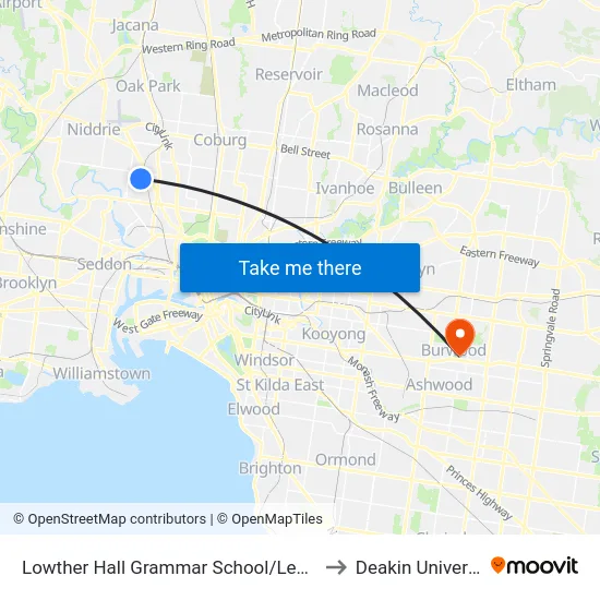 Lowther Hall Grammar School/Leslie Rd to Deakin University map