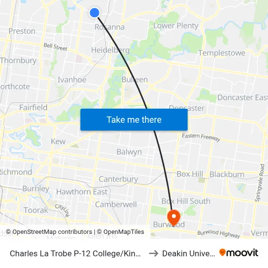 Charles La Trobe P-12 College/Kingsbury Dr to Deakin University map
