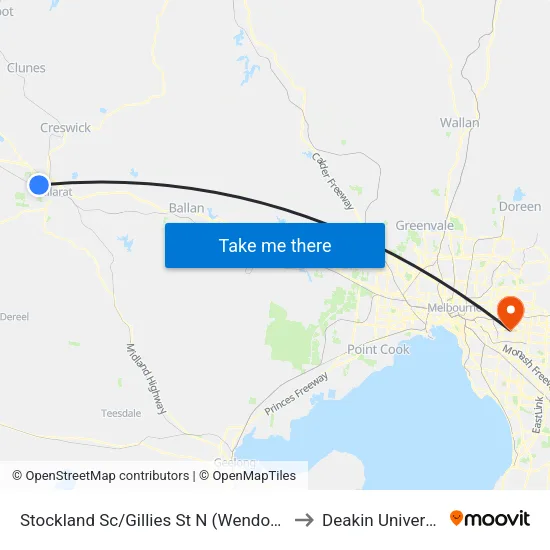 Stockland Sc/Gillies St N to Deakin University map