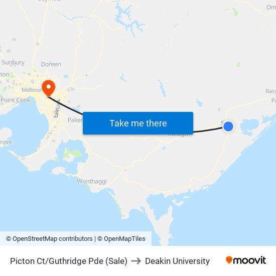 Picton Ct/Guthridge Pde (Sale) to Deakin University map