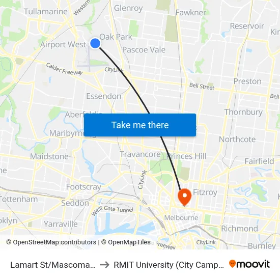 Lamart St/Mascoma St to RMIT University (City Campus) map