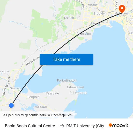 Booln Booln Cultural Centre/Torquay Rd to RMIT University (City Campus) map