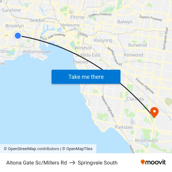 Altona Gate Sc/Millers Rd to Springvale South map