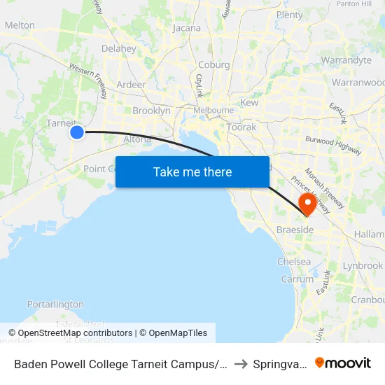 Baden Powell College Tarneit Campus/Baden Powell Dr to Springvale South map