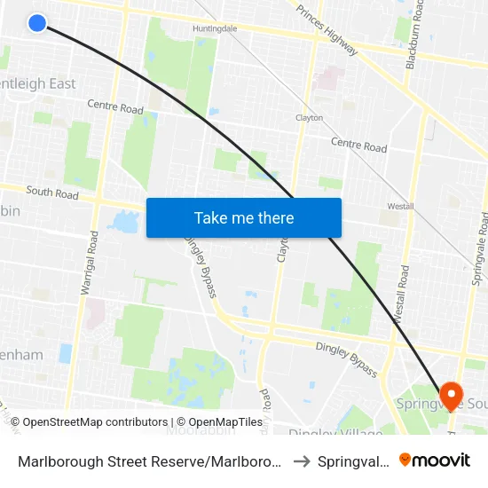 Marlborough Street Reserve/Marlborough St to Springvale South map