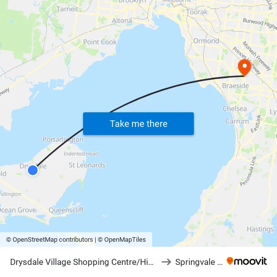 Drysdale Village Shopping Centre/High St to Springvale South map