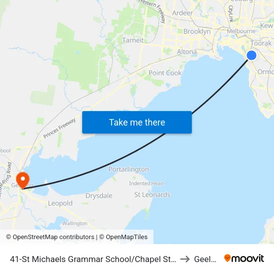 St Michaels Grammar School/Chapel St #41 to Geelong map