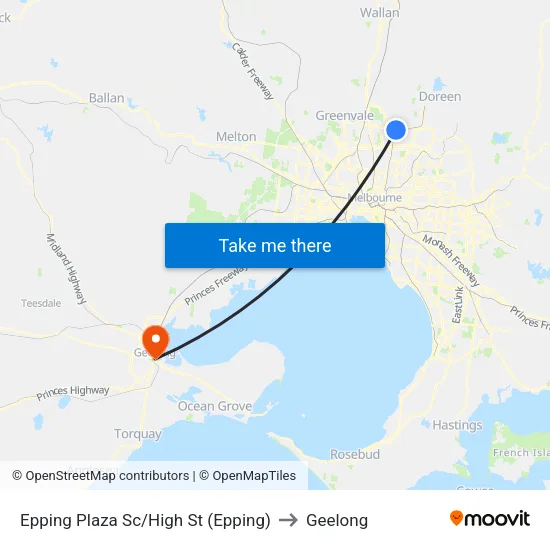 Epping Plaza Sc/High St to Geelong map