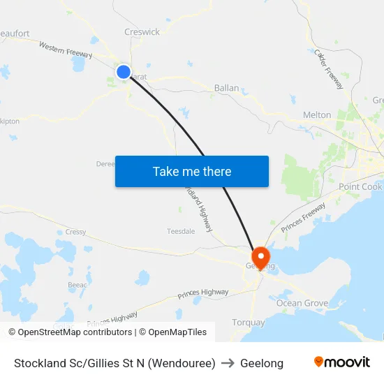 Stockland Sc/Gillies St N to Geelong map