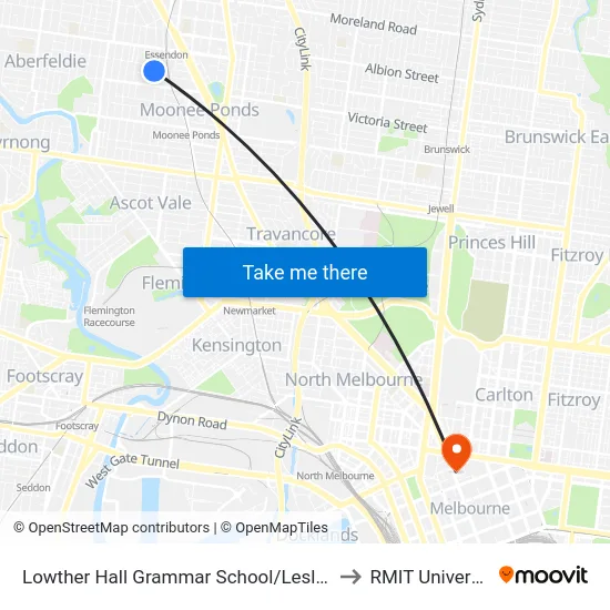 Lowther Hall Grammar School/Leslie Rd to RMIT University map