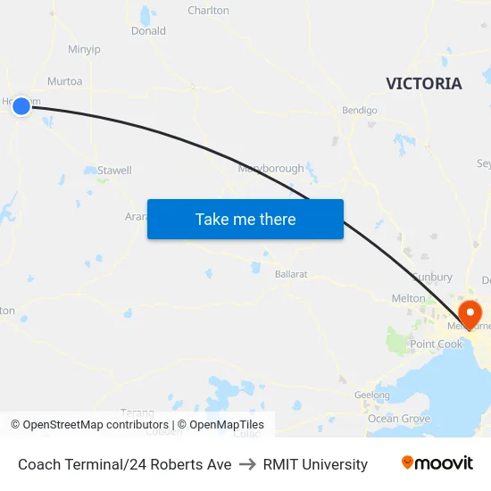 Coach Terminal/24 Roberts Ave to RMIT University map