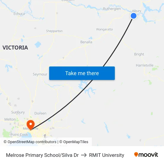 Melrose Primary School/Silva Dr to RMIT University map