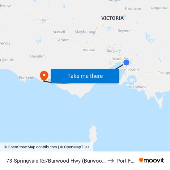 73-Springvale Rd/Burwood Hwy (Burwood East) to Port Fairy map