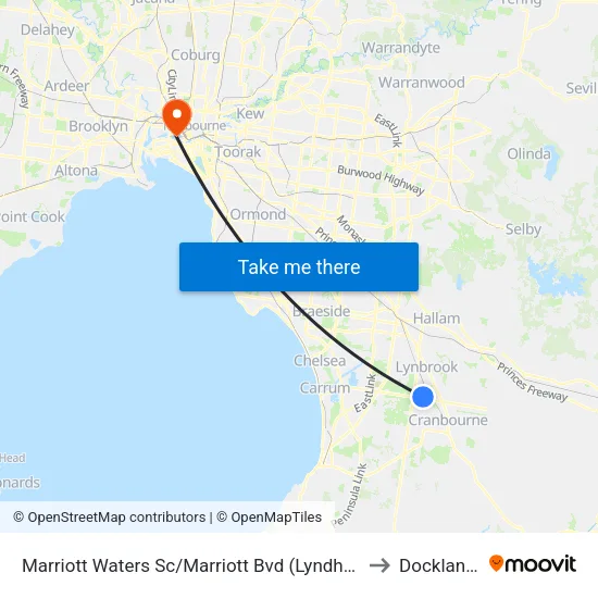 Marriott Waters Sc/Marriott Bvd to Docklands map