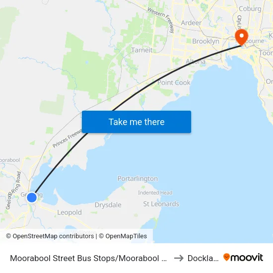 Moorabool Street Bus Stops/Moorabool St to Docklands map