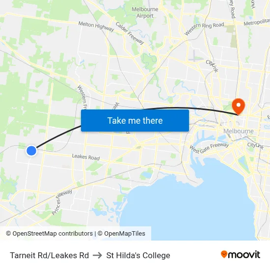 Tarneit Rd/Leakes Rd to St Hilda's College map