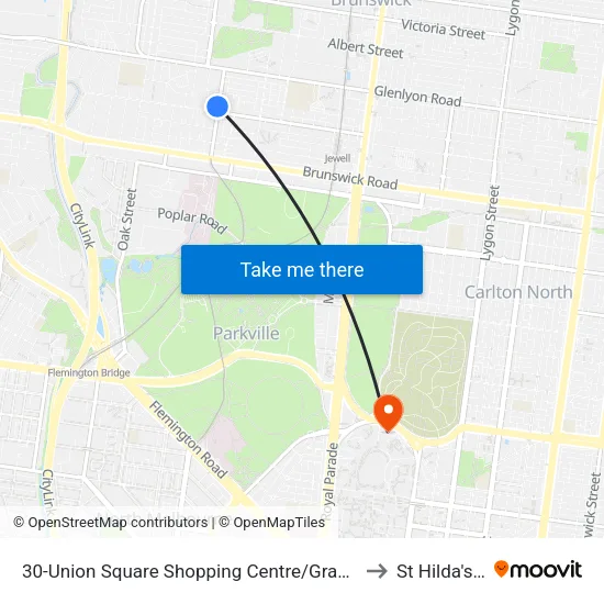 Union Square Shopping Centre/Grantham St #30 to St Hilda's College map