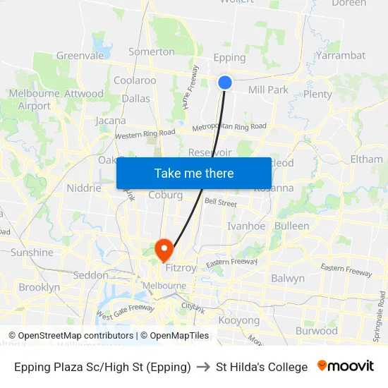 Epping Plaza Sc/High St to St Hilda's College map
