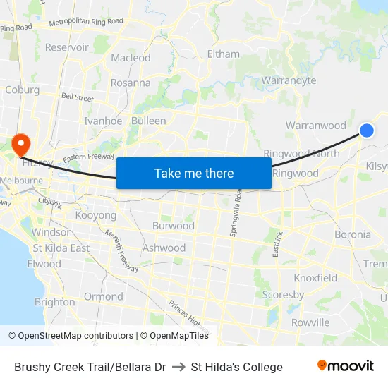 Brushy Creek Trail/Bellara Dr to St Hilda's College map
