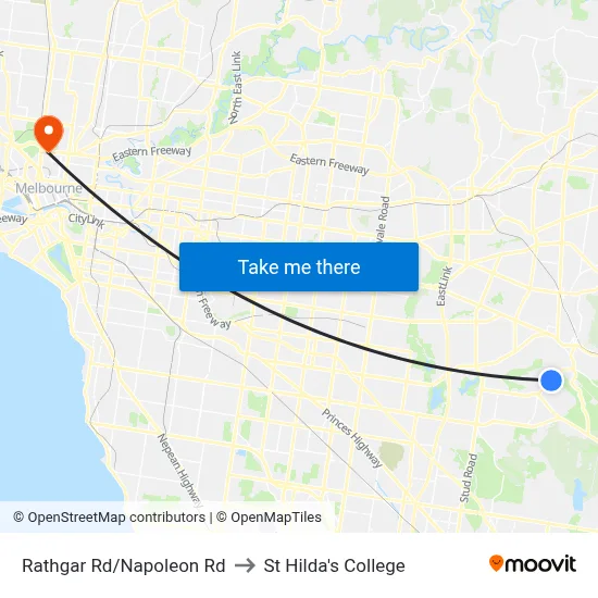 Rathgar Rd/Napoleon Rd to St Hilda's College map