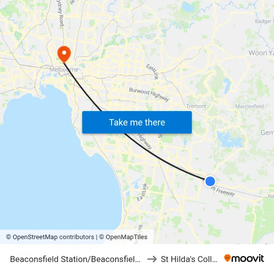 Beaconsfield Station/Beaconsfield Ave to St Hilda's College map