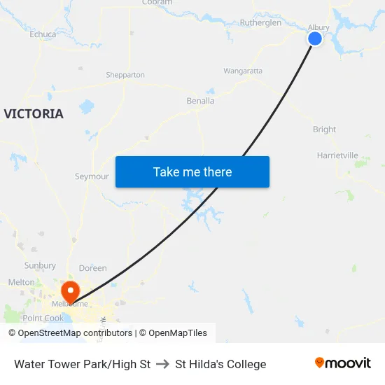 Water Tower Park/High St to St Hilda's College map