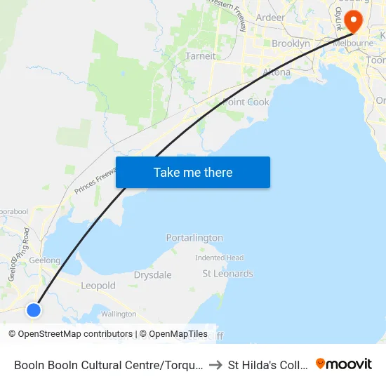 Booln Booln Cultural Centre/Torquay Rd to St Hilda's College map