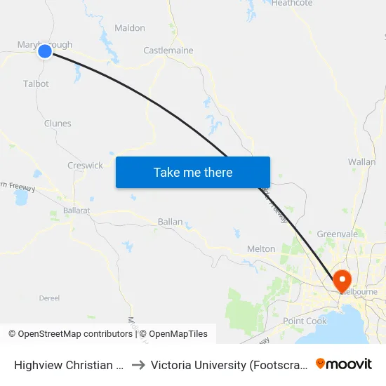 Highview Christian College/Kars St to Victoria University (Footscray Nicholson Campus) map