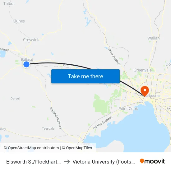 Elsworth St/Flockhart St to Victoria University (Footscray Nicholson Campus) map