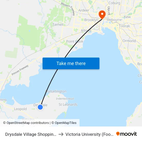 Drysdale Village Shopping Centre/High St to Victoria University (Footscray Nicholson Campus) map