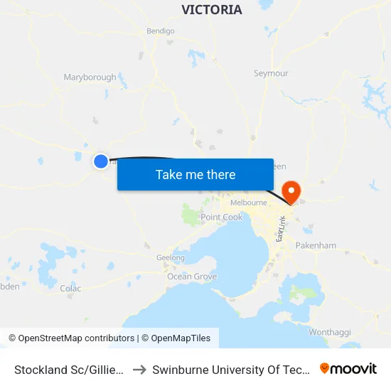 Stockland Sc/Gillies St N to Swinburne University Of Technology - Croydon Campus map