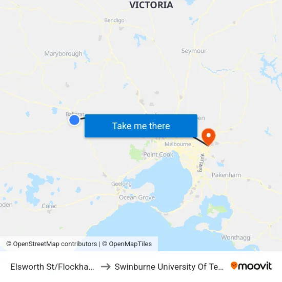 Elsworth St/Flockhart St to Swinburne University Of Technology - Croydon Campus map