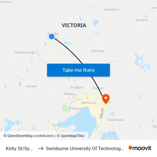 Kirby St/Symonds St to Swinburne University Of Technology - Croydon Campus map