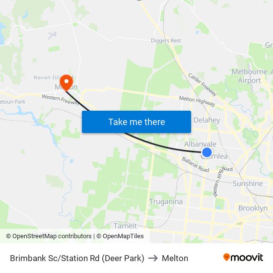 Brimbank Sc/Station Rd (Deer Park) to Melton map