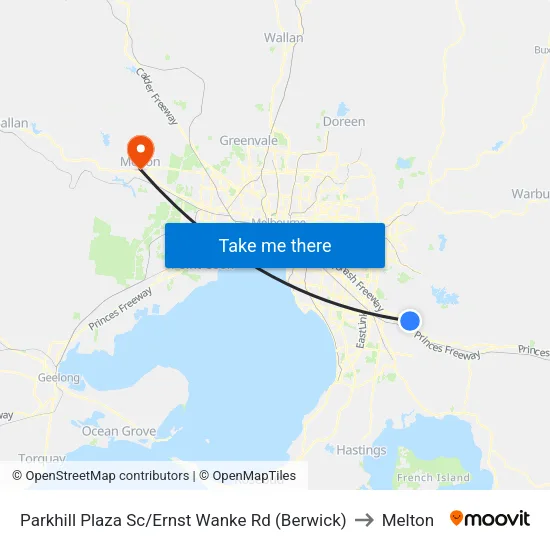 Parkhill Plaza Sc/Ernst Wanke Rd to Melton map