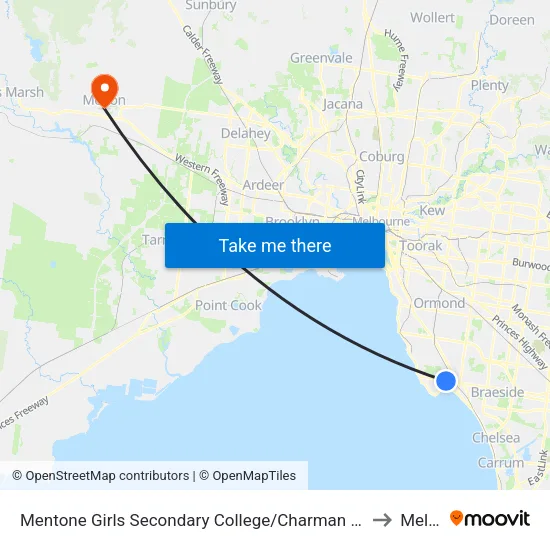 Mentone Girls Secondary College/Charman Rd to Melton map