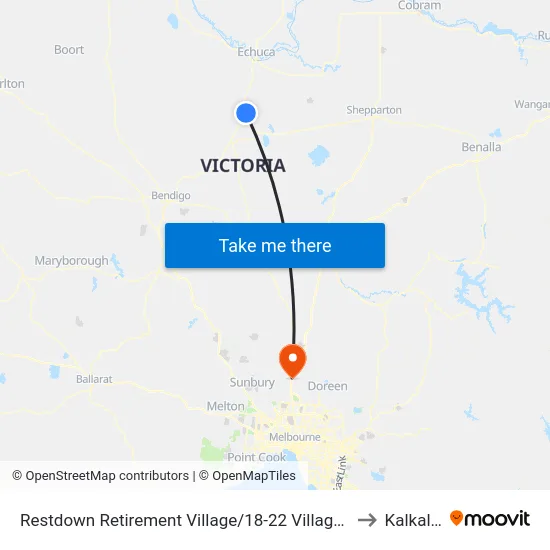 Restdown Retirement Village/18-22 Village Dr to Kalkallo map