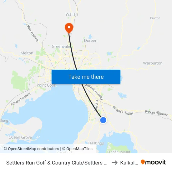 Settlers Run Golf & Country Club/Settlers Run to Kalkallo map