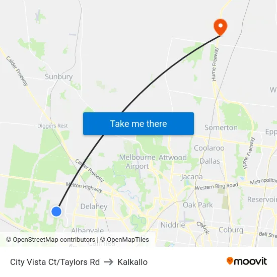City Vista Ct/Taylors Rd to Kalkallo map
