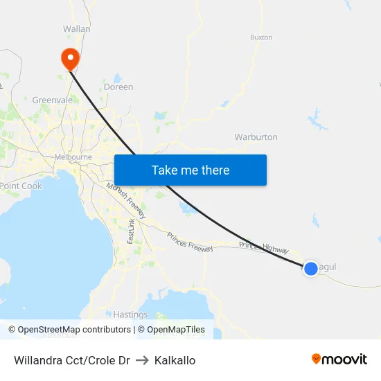 Willandra Cct/Crole Dr to Kalkallo map