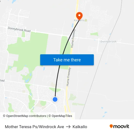 Mother Teresa Ps/Windrock Ave to Kalkallo map