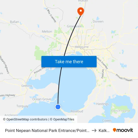 Point Nepean National Park Entrance/Point Nepean Rd to Kalkallo map