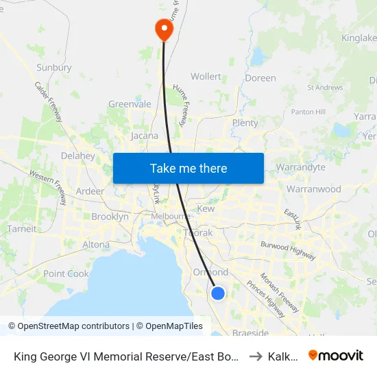 King George VI Memorial Reserve/East Boundary Rd to Kalkallo map