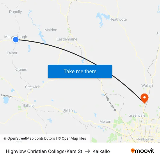 Highview Christian College/Kars St to Kalkallo map