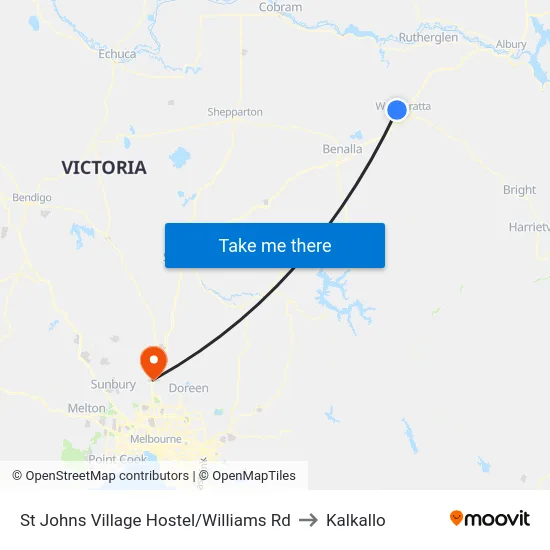 St Johns Village Hostel/Williams Rd to Kalkallo map